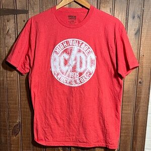Red AC/DC Graphic T-Shirt